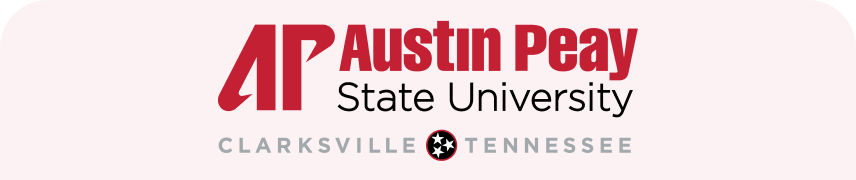 Austin Peay State University logo, located in Clarksville, Tennessee.