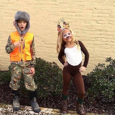 Deer and hunter halloween costume