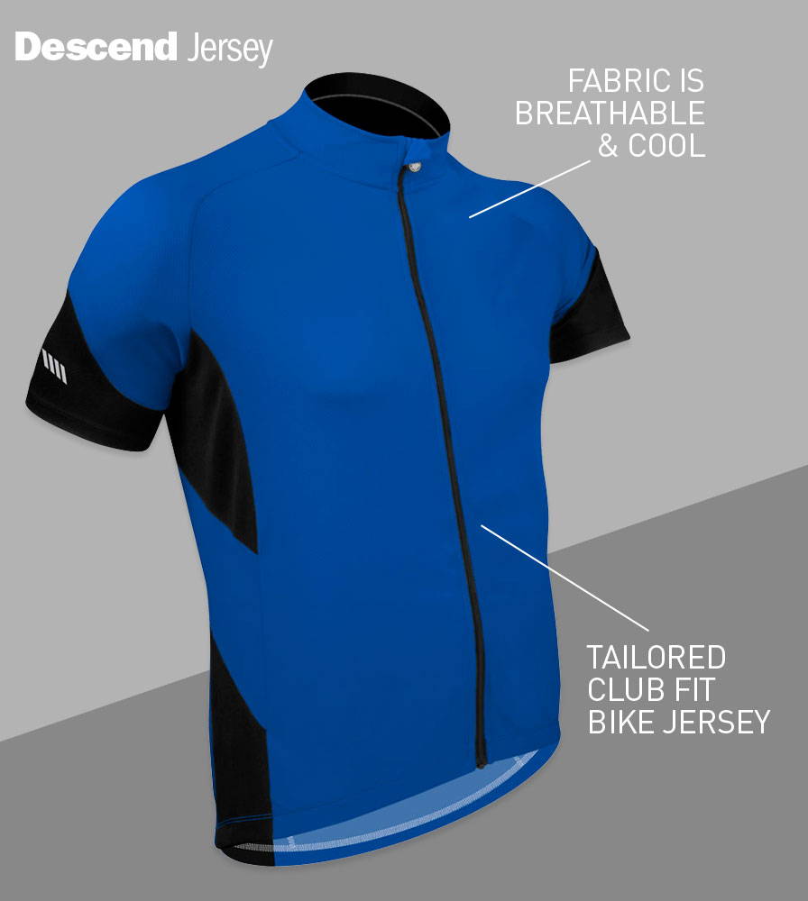 Men's Descend Cycling Jersey Front Features
