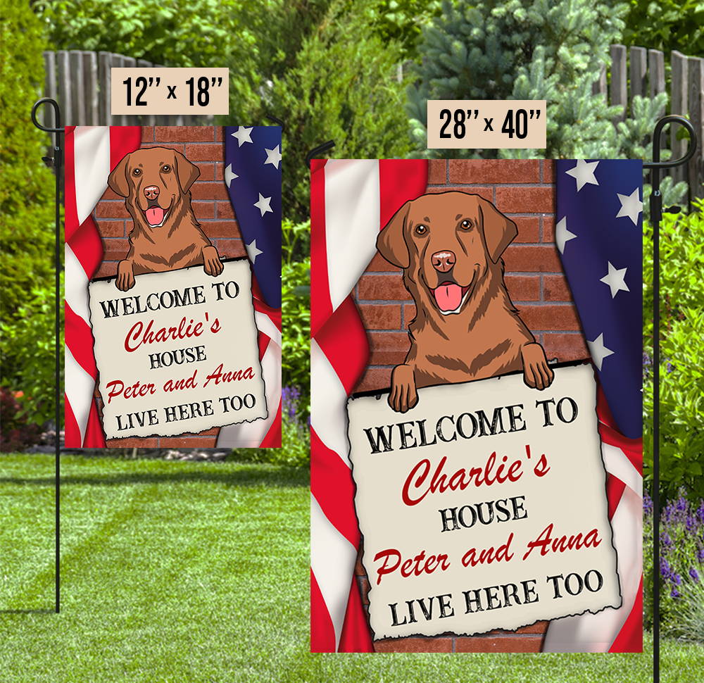 personalized dog garden flag