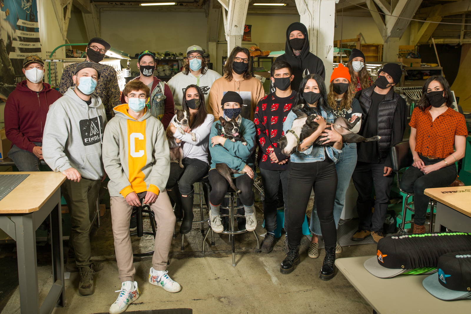 Photo of Findlay team wearing masks during Covid 