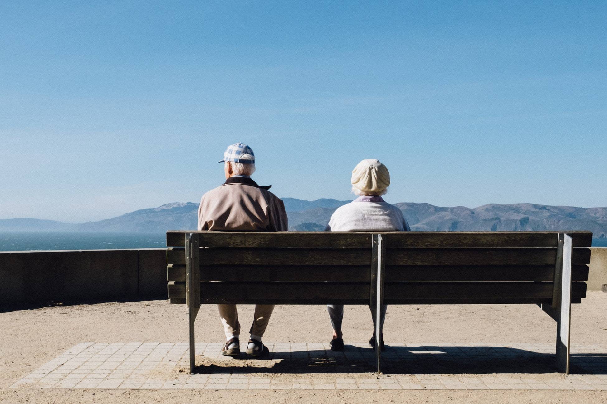 old man on a bench