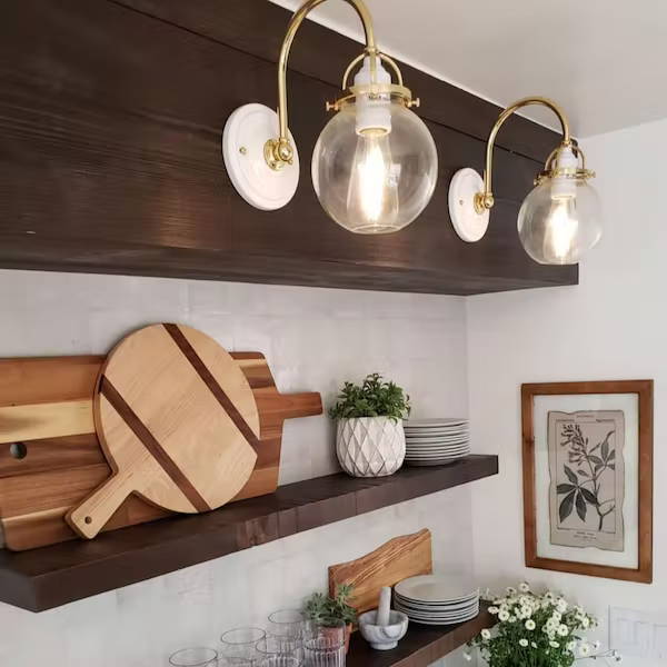 Sconces in kitchen