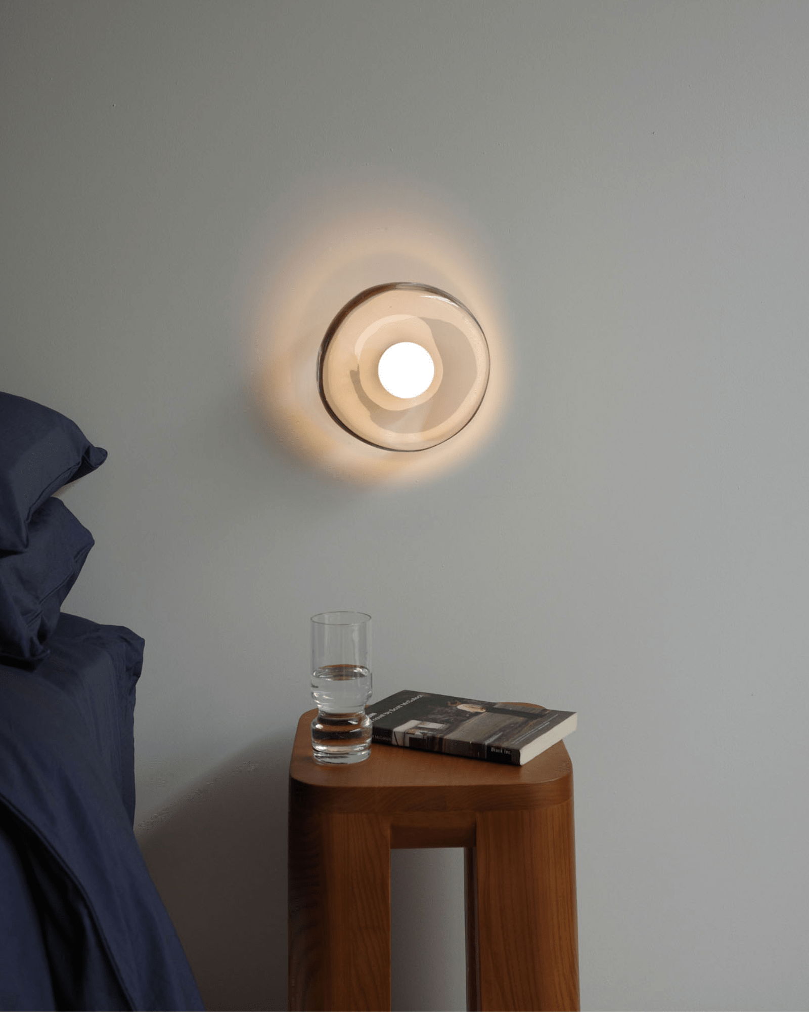 Round Glass Wall Light bedside glass lighting