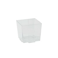 A square transparent portion cup