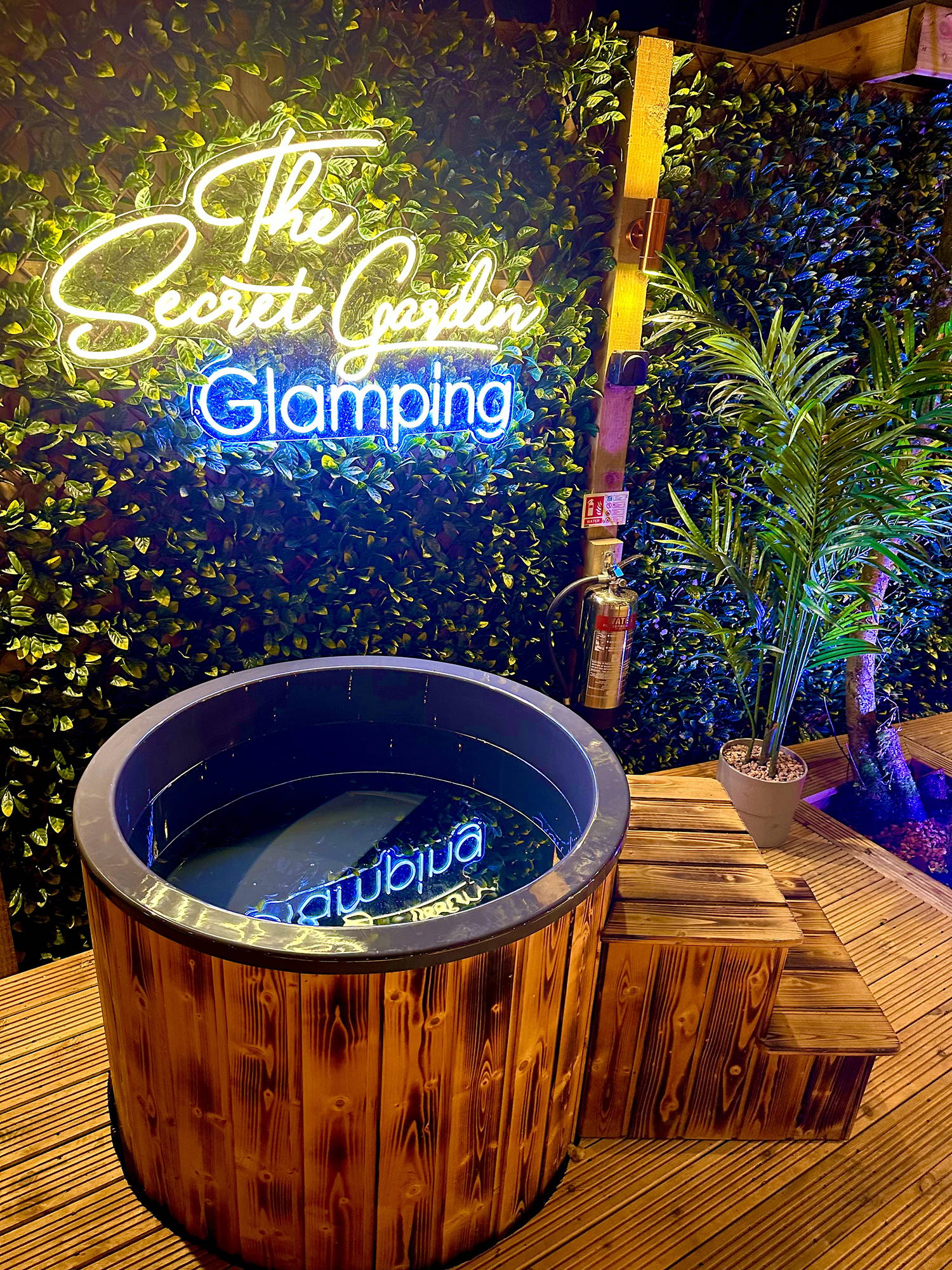 The Secret Garden Glamping hot tub