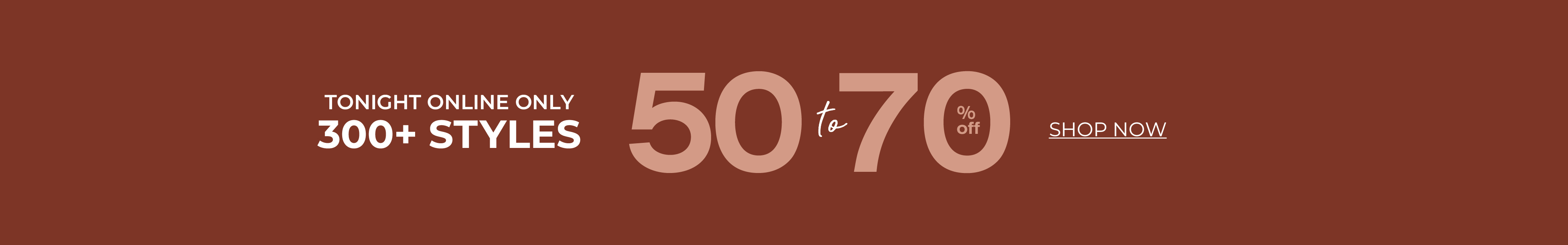 Text promoting 500 styles, size 50x70.