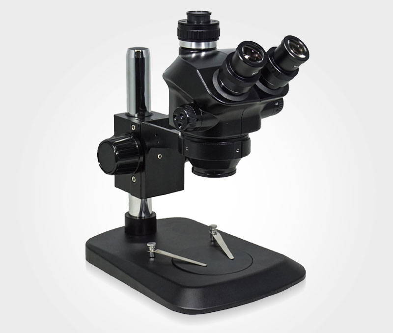 ESD-trinocular-stereo-microscope-post-stand
