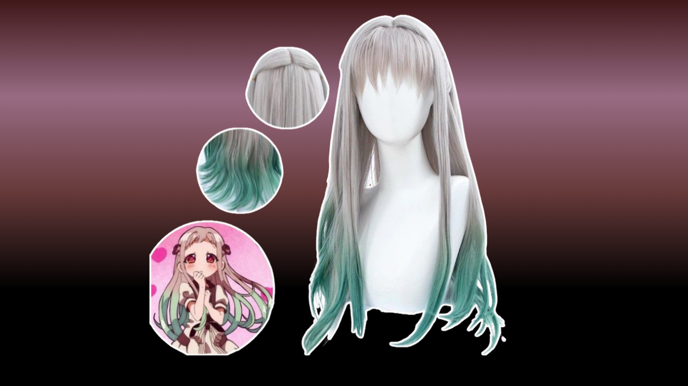 Yashiro Nene cosplay wig styling with soft platinum blonde hair and a sweet side part for an anime-accurate look