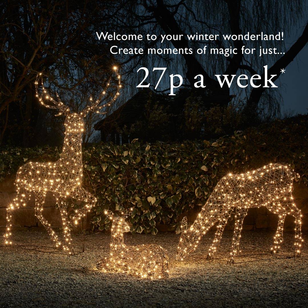 Welcome to your winter wonderland! Create moments of magic for just 27p a week.