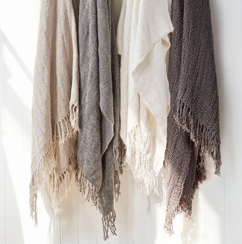 Hand Woven Linen Throws