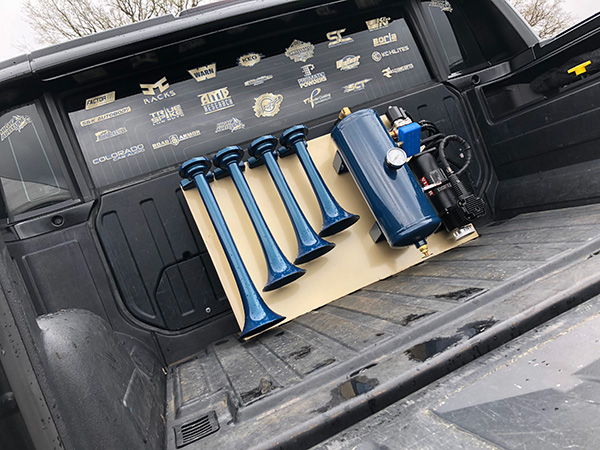 High Altitude's 2008 Hummer H2 SUT Train Horn Install