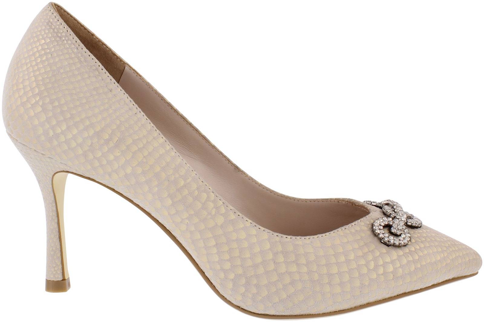 apollini Diana Champagne Court Shoe