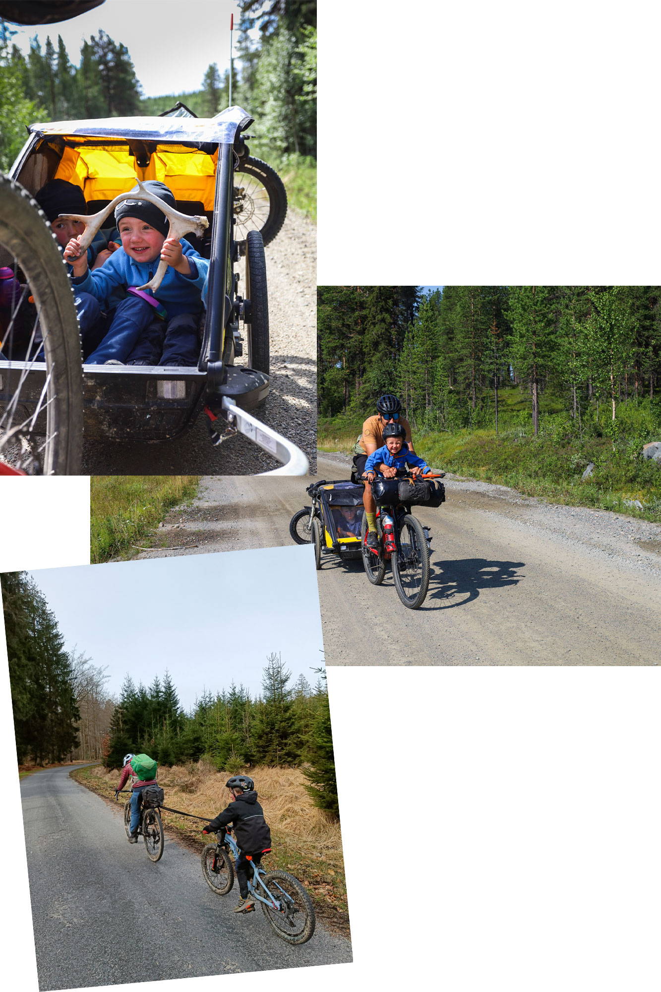 Collage of riding photos