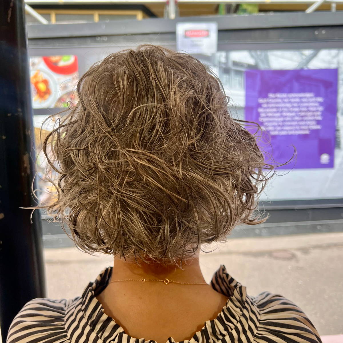 After: defined, hydrated grey curls