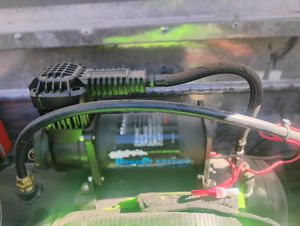 1998 Dodge Ram 1500 dual Outlaw train horns under-hood install