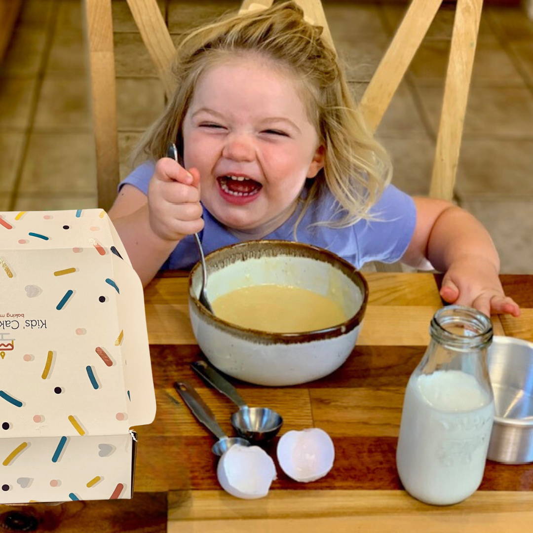 Child mixing batter