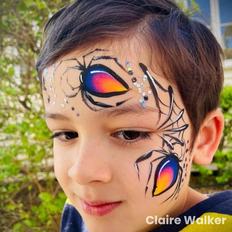 spider web face paint easy