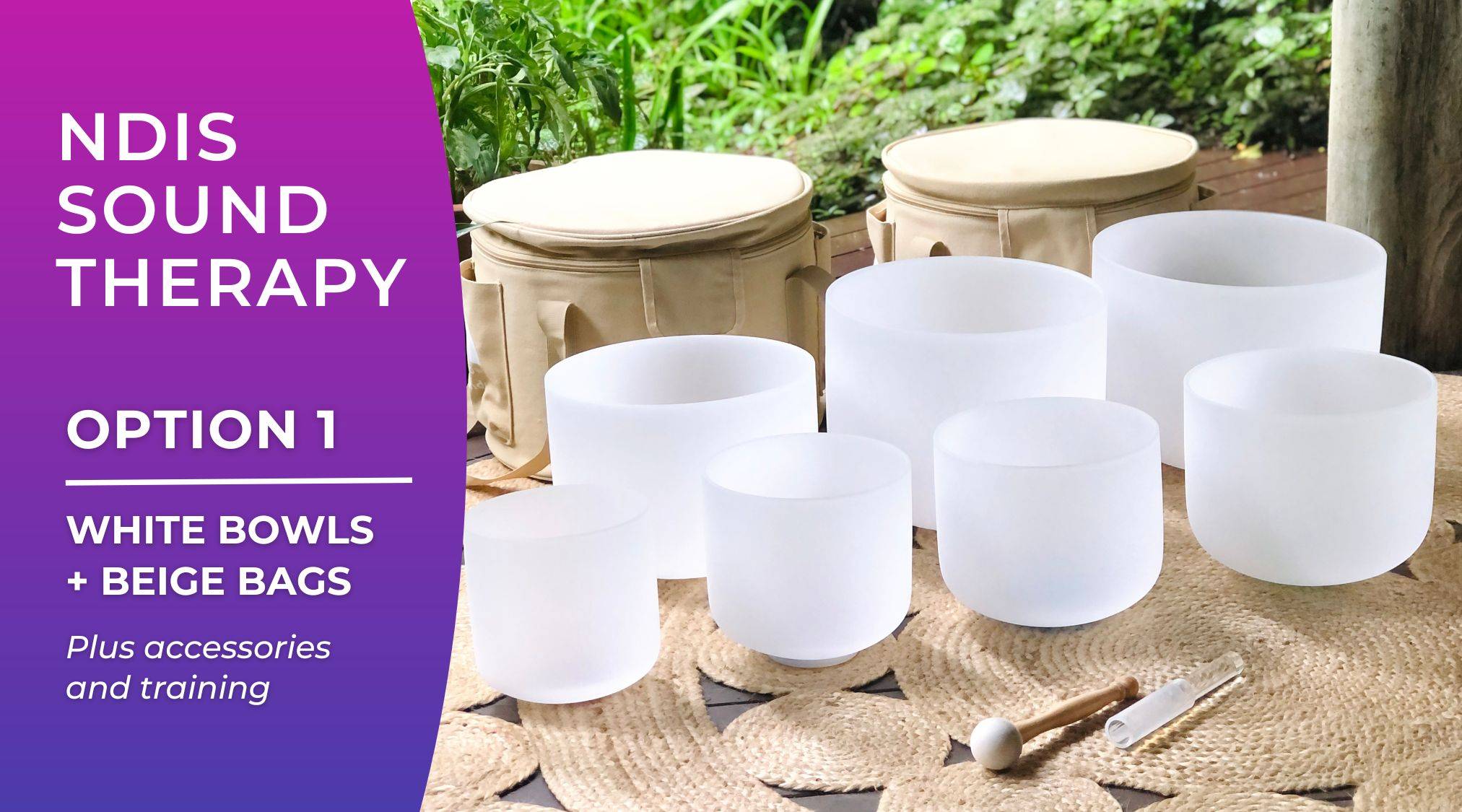 NDIS sound therapy with crystal bowls sound healing