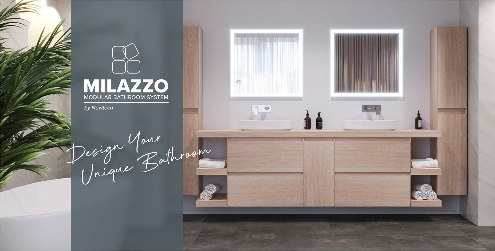 Shop Milazzo Modular Bathroom Vanity System Newtech