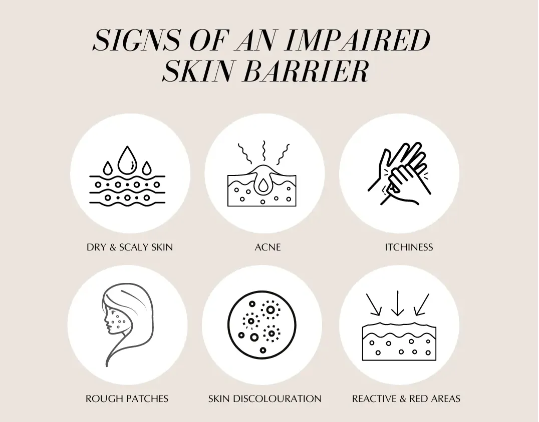 Skin barrier diagram signs
