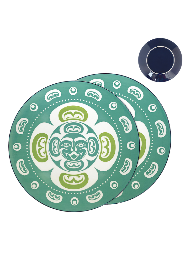 Porcelain Art Dinner Plates (Set of 2) - Moon