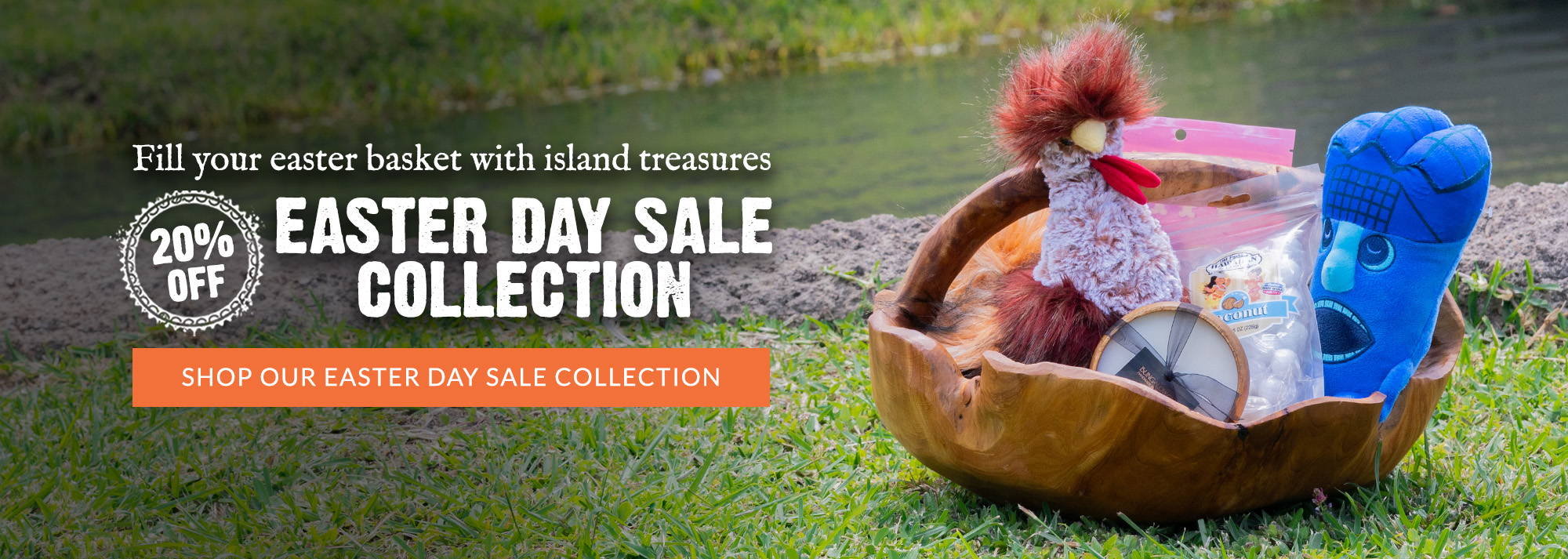 Fill your Easter basket with Island treasurers 20% off our WELCOME SPRING SALE on selected items at The Hawaii Store.