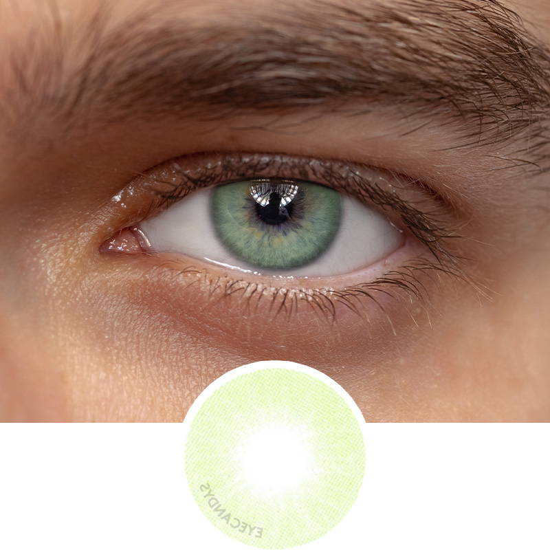 Glossy Green colored contacts circle lenses - EyeCandy's
