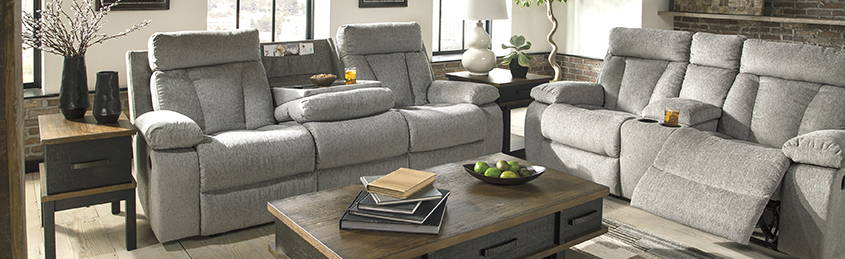 grey reclining furniture