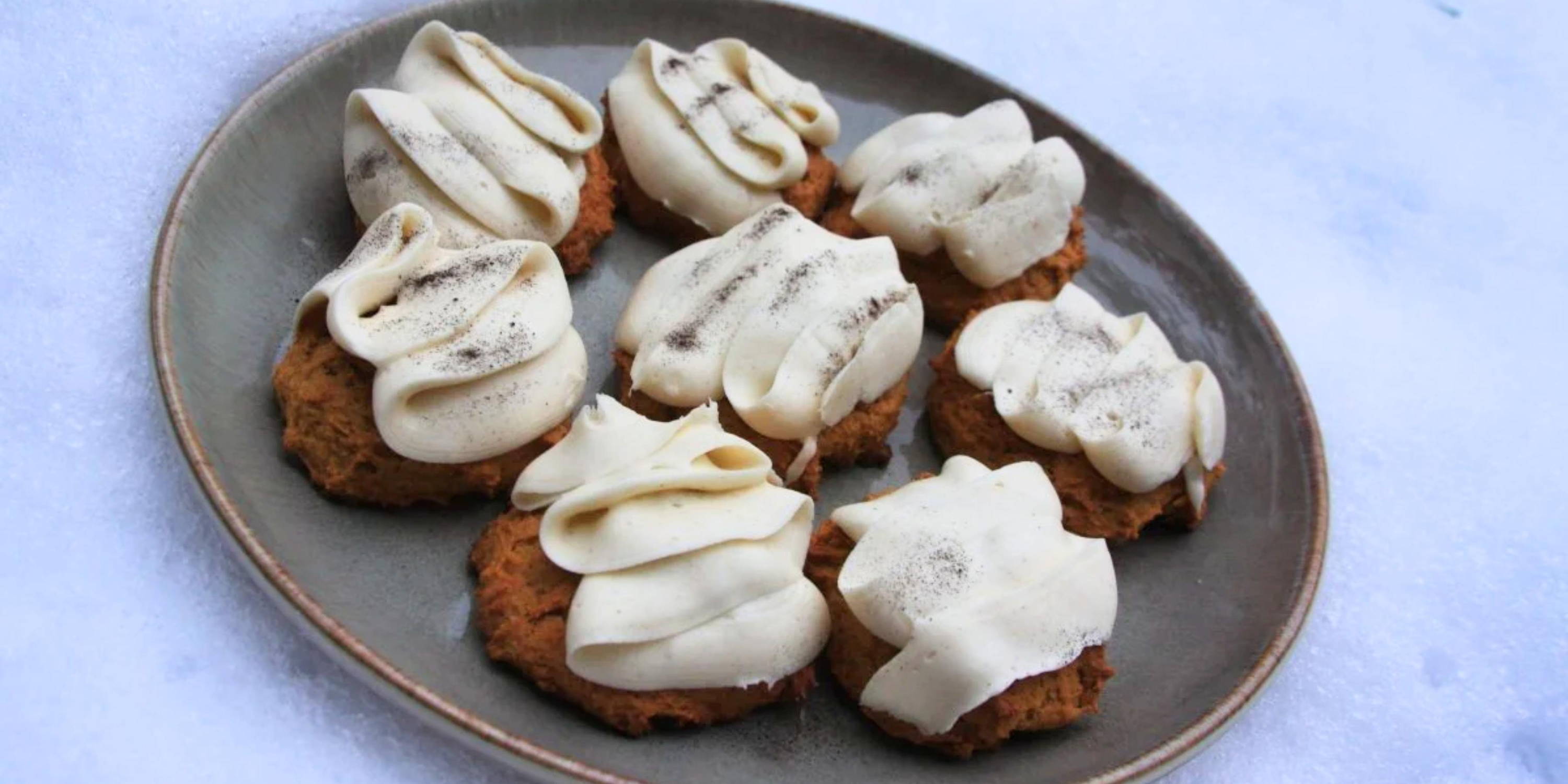 Pumpkin Cookies with Chaga Cream Cheese Frosting