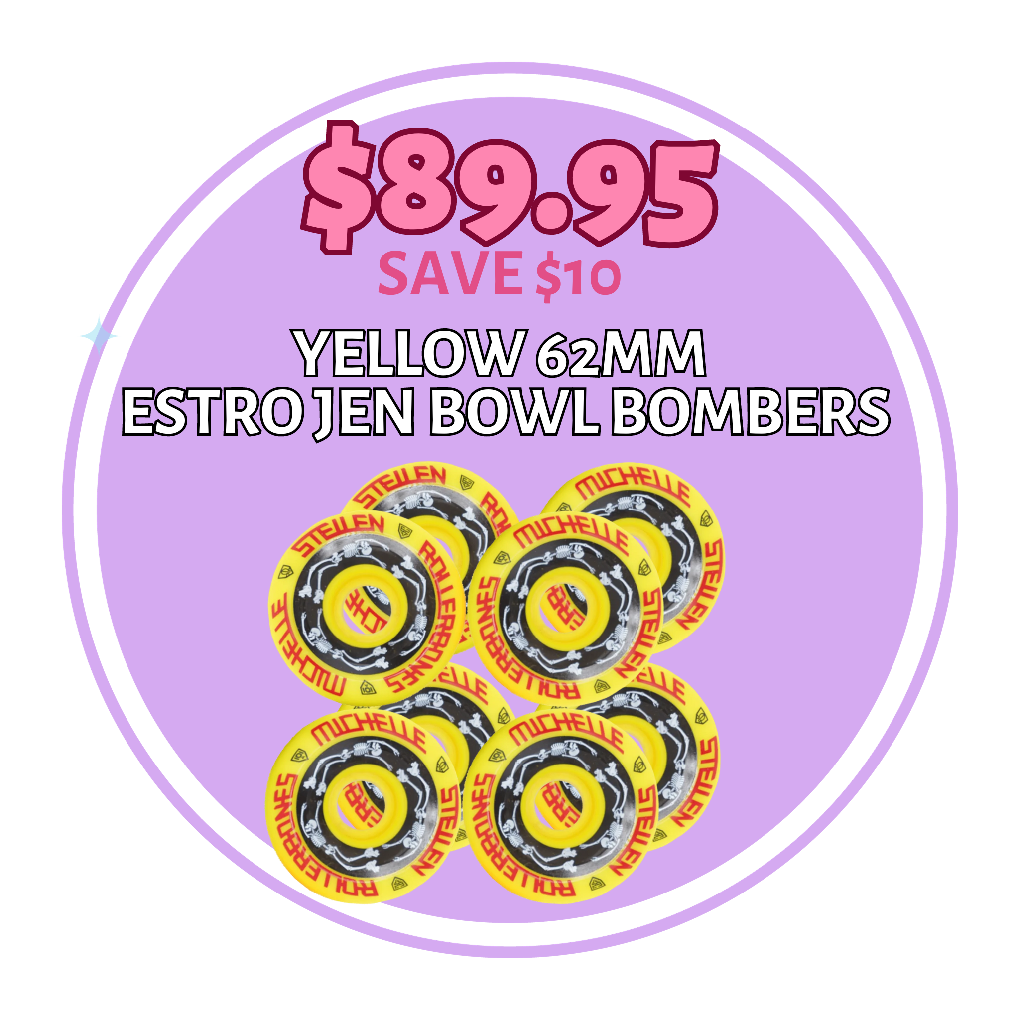 $89.95 yellow 62mm estrojen bowl bombers - save $10