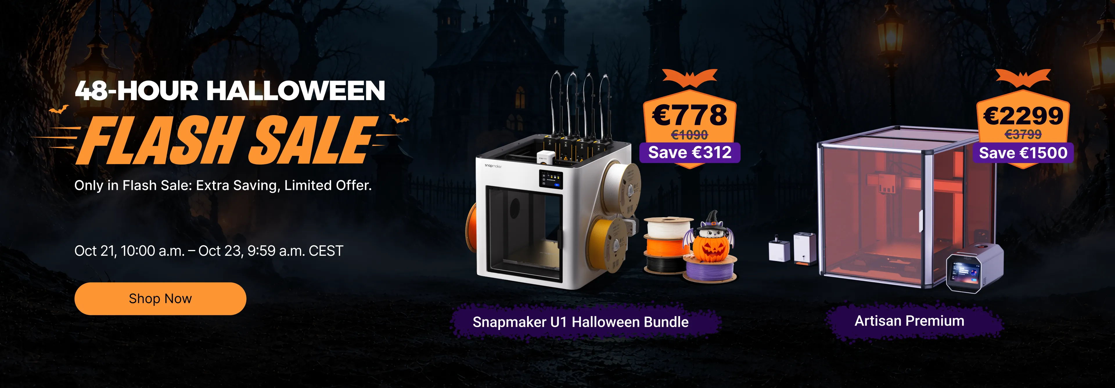Halloween-flashsale met keukenapparatuur tegen gereduceerde prijzen.