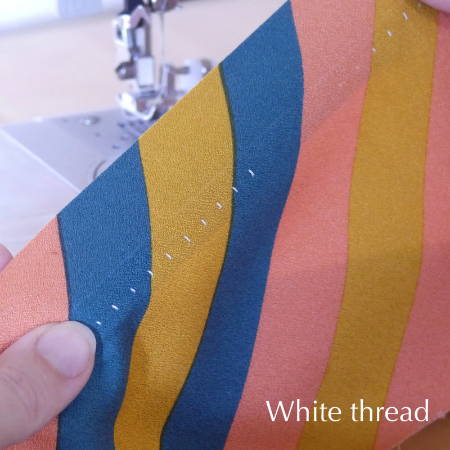 Blind Hem with White Thread