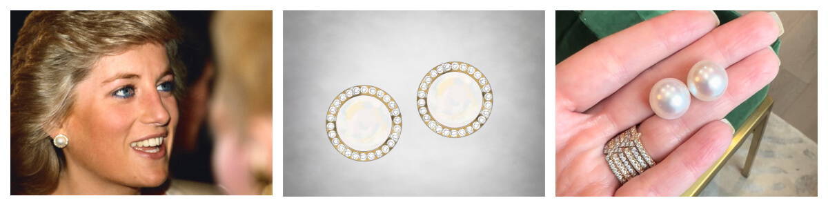 pearl and diamond earrings custom design story