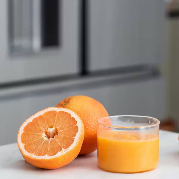 Grapefruit curd on counter