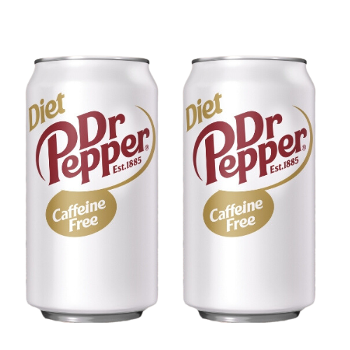 Two cans of Diet Dr Pepper on Transprent background
