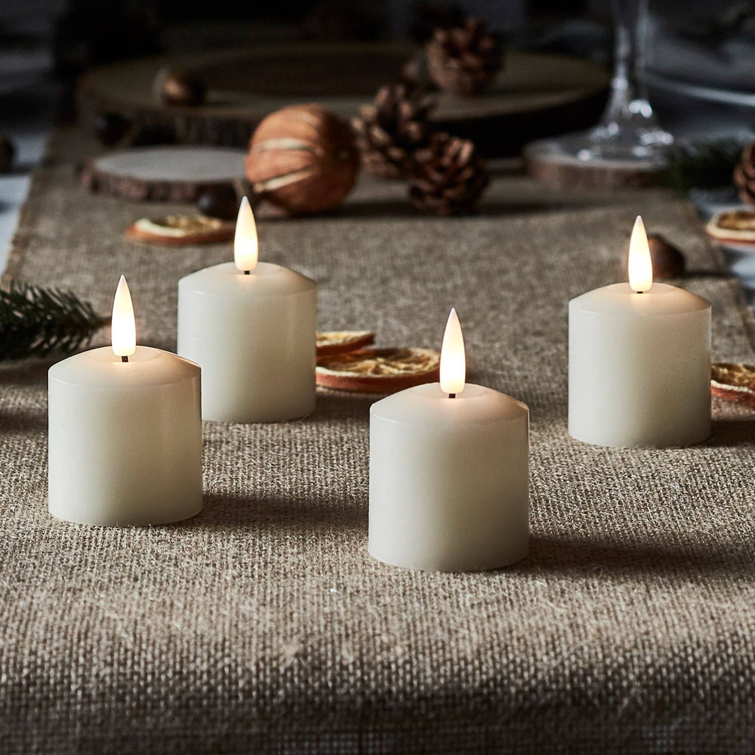 4 TruGlow® LED Votive Candles