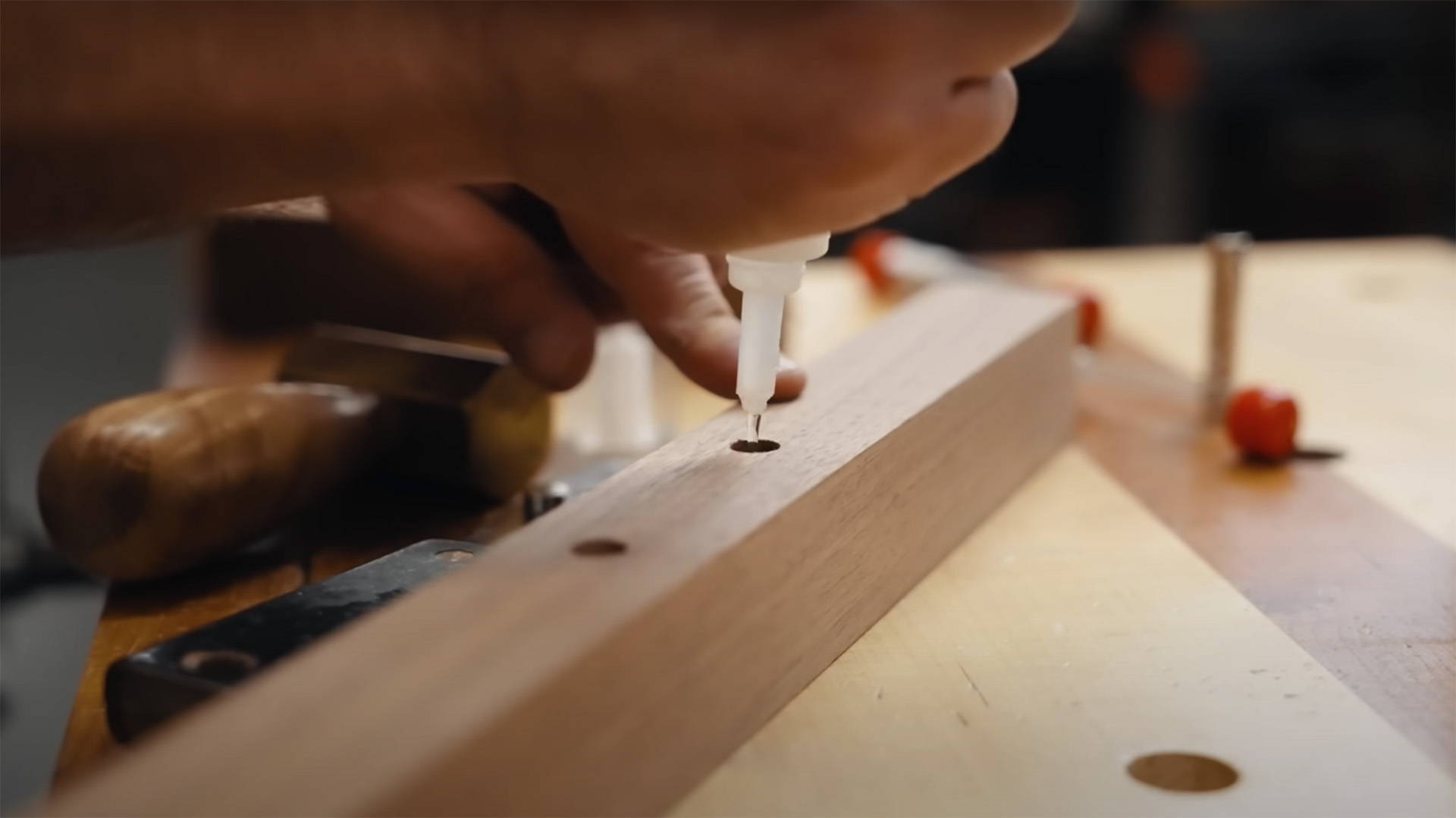 installing magnets in wood