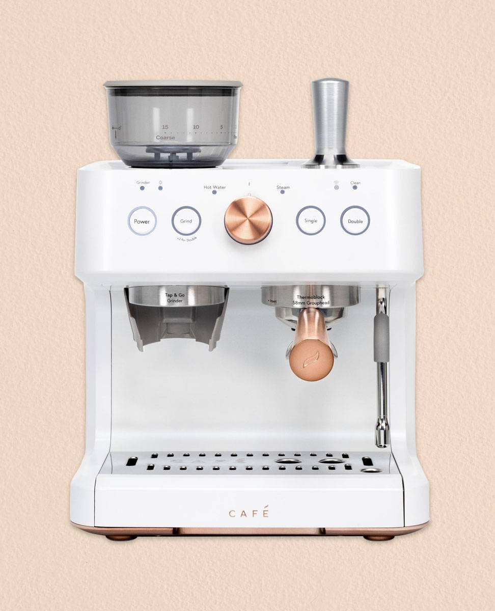 Matte White Espresso Machine