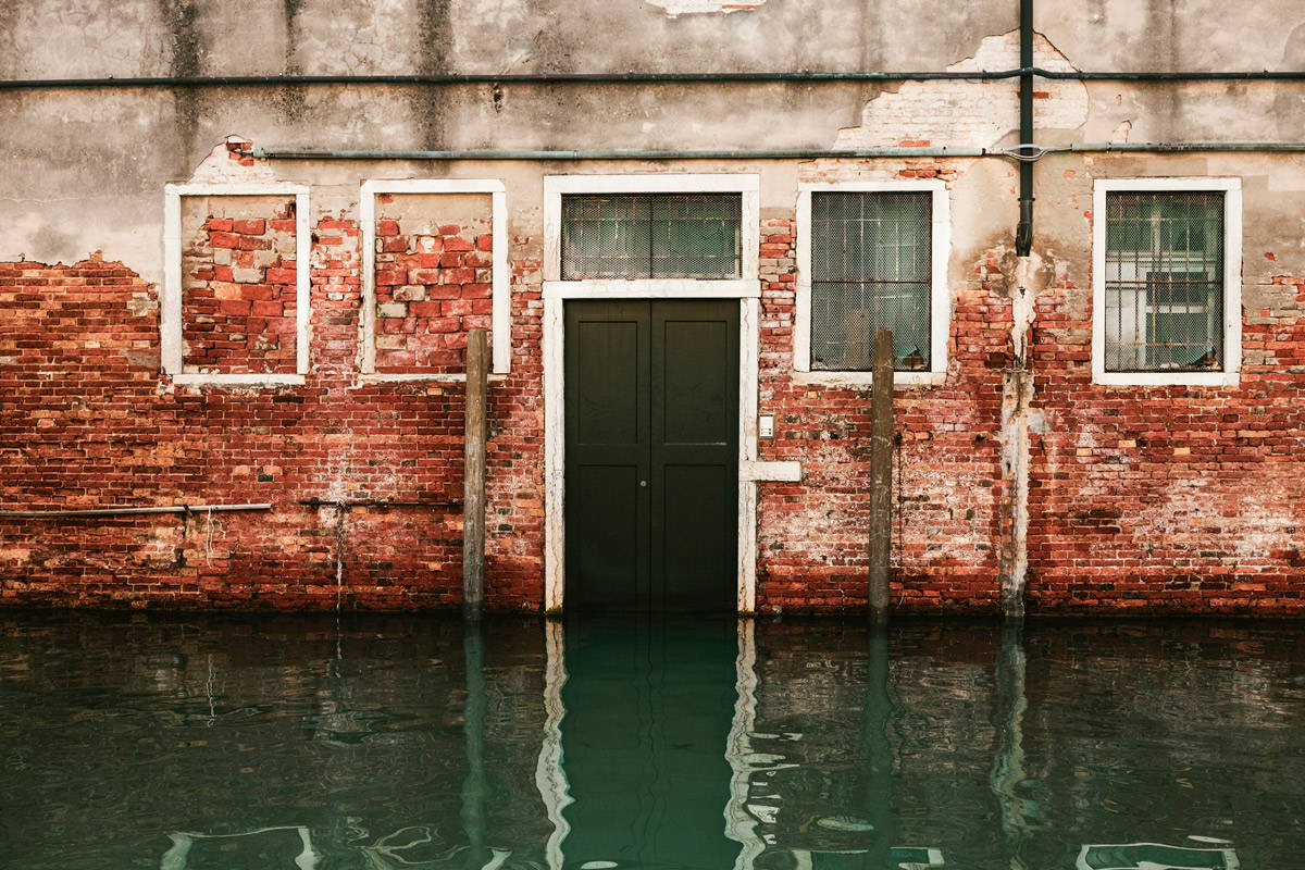 A house with the water up to the front door