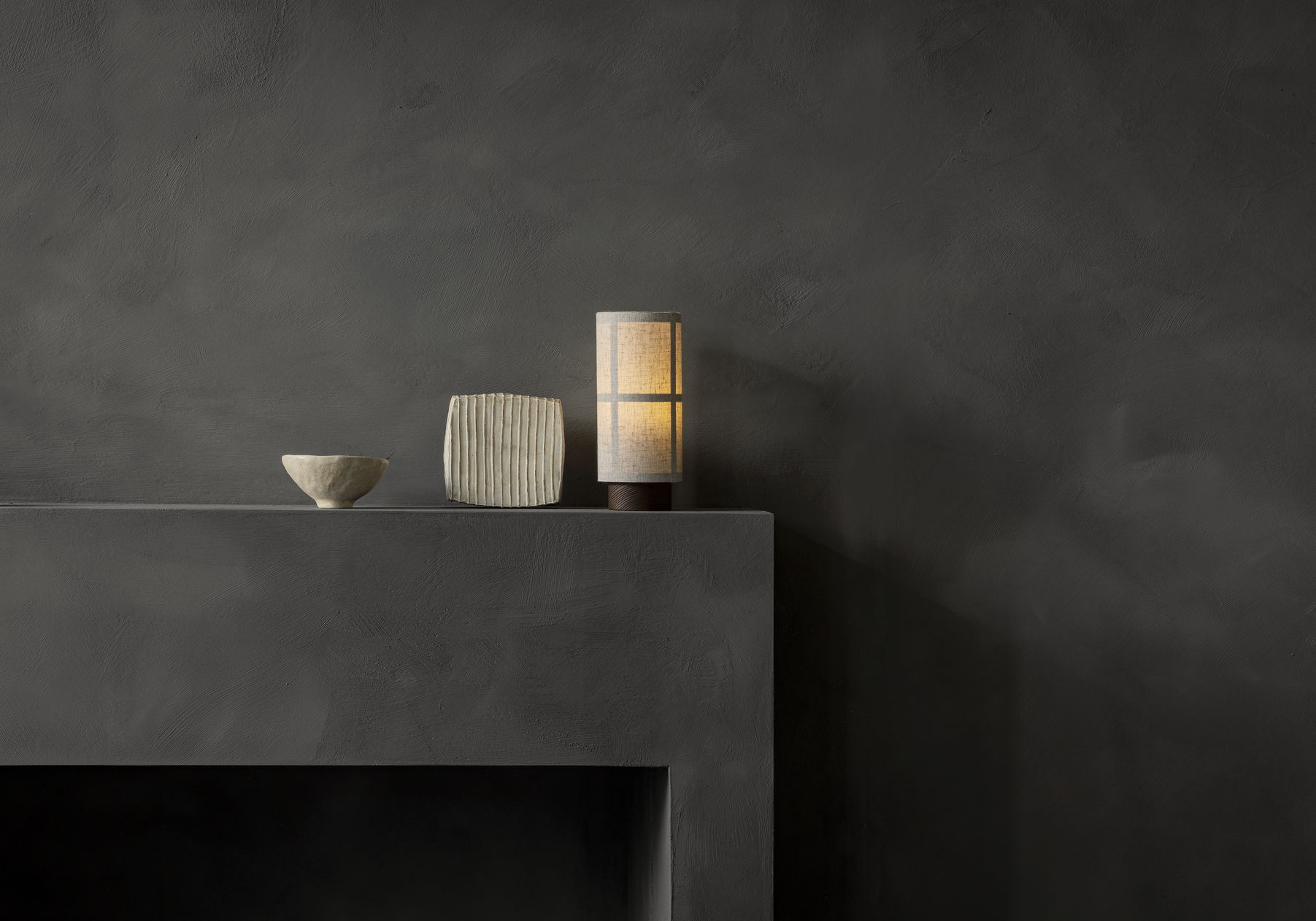Minimalist Japandi style portal table lamp