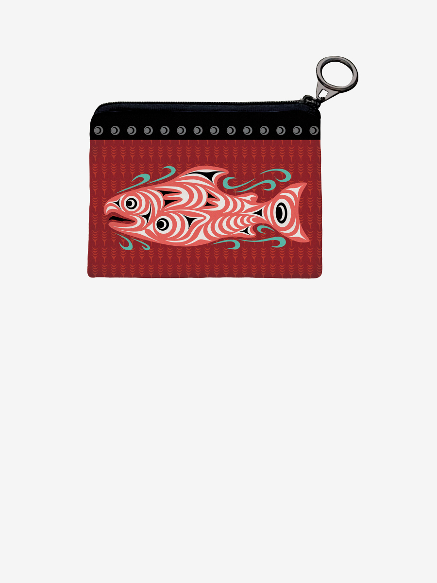 Coho Salmon Coin Purse by Joe Wilson-Sxwaset, Coast Salish