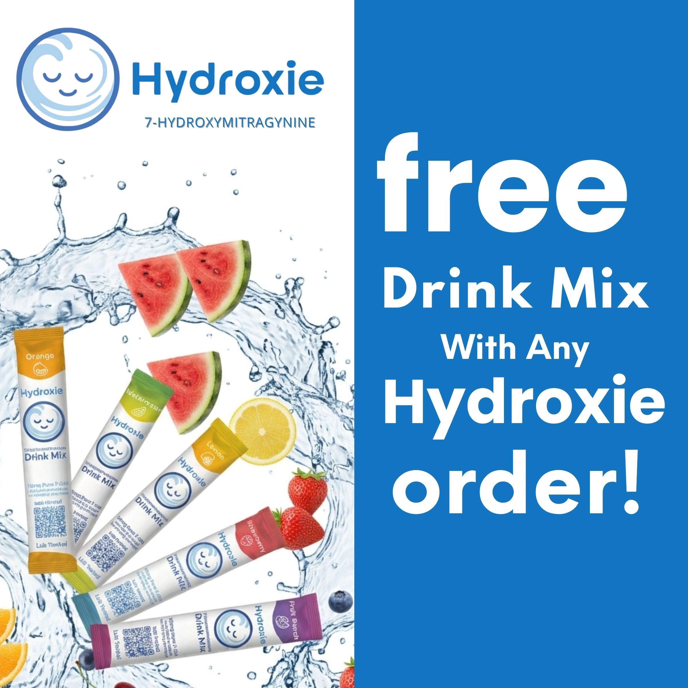 Free drink mix with any Hydroxie order!