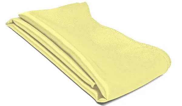 A women's light yellow satin scarf