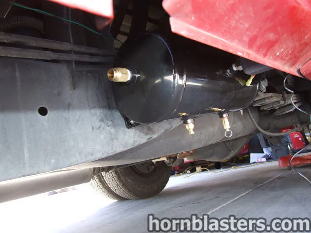 Near-finished Shocker XL train horns setup on Scott's truck photo 8
