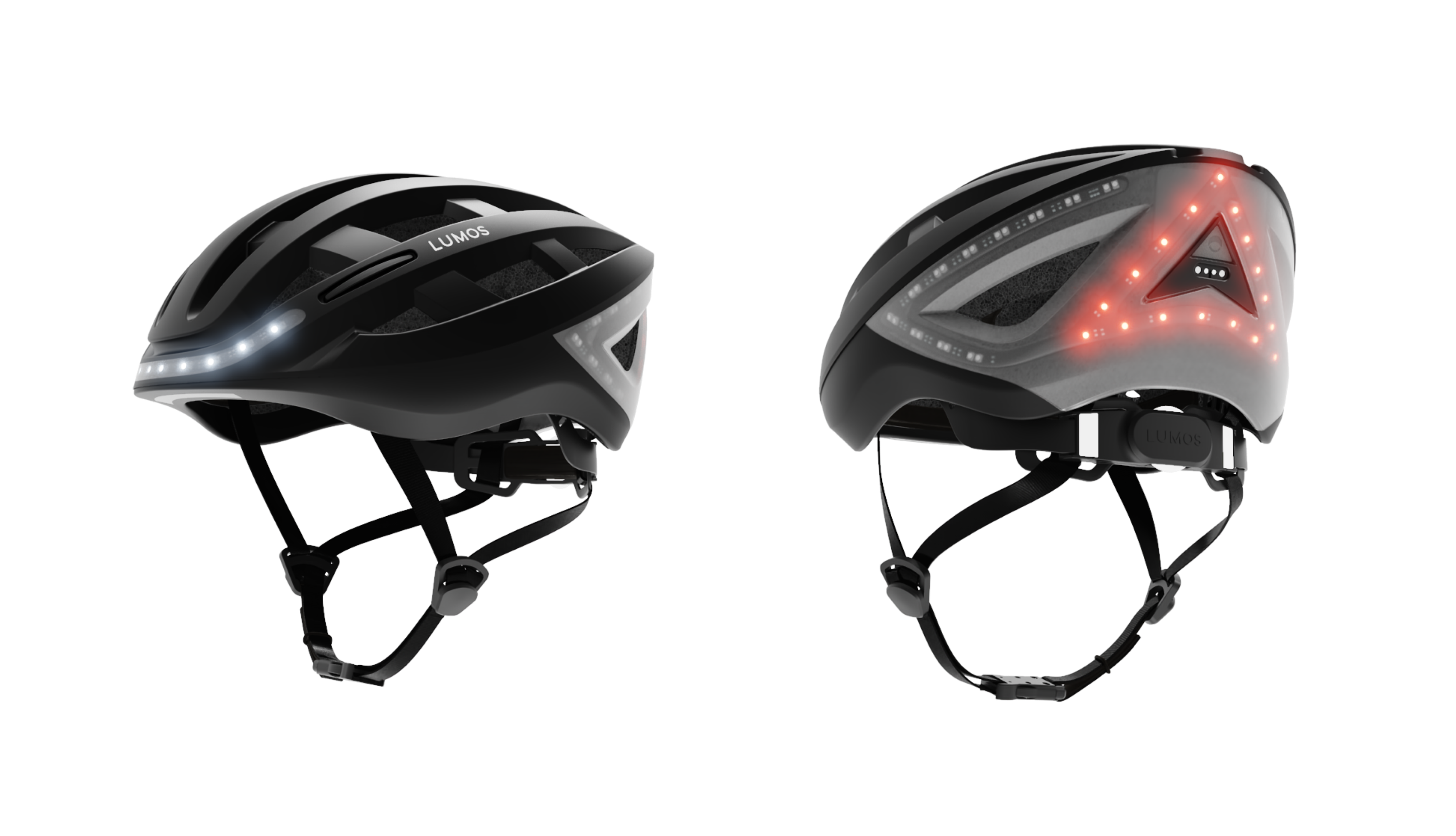 NEW Lumos Kickstart Bicycle Helmet Charcoal Black w/ Built-in Lights Universal 