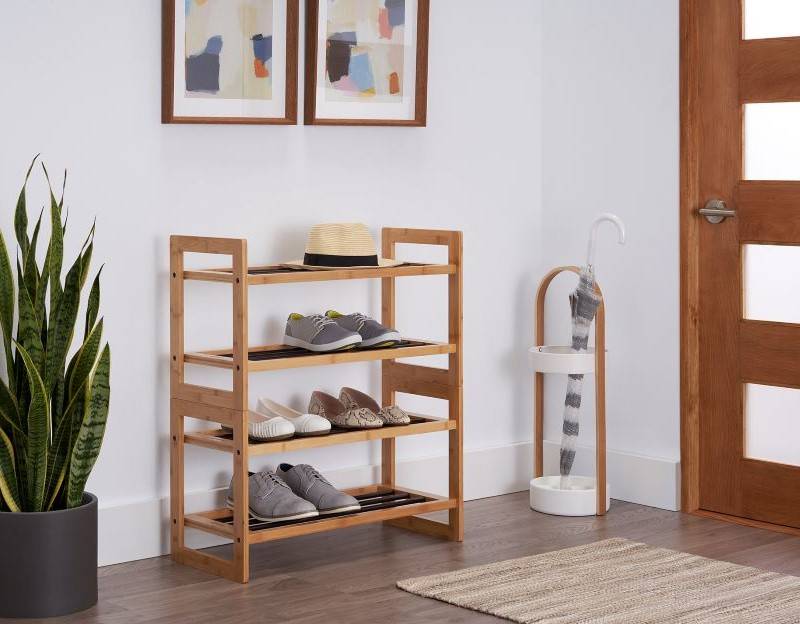 Entryway with shoe rack