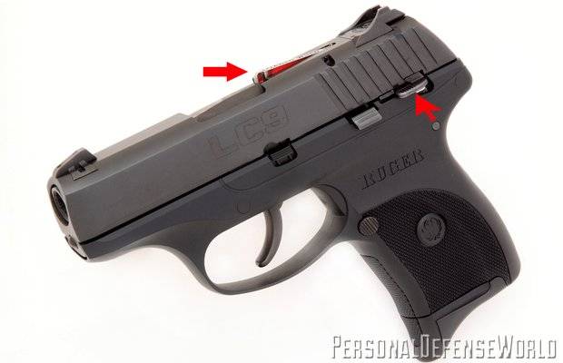 Ruger LC9 with safety pins