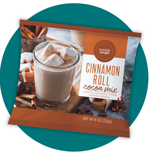 cinnamon roll cocoa mix package