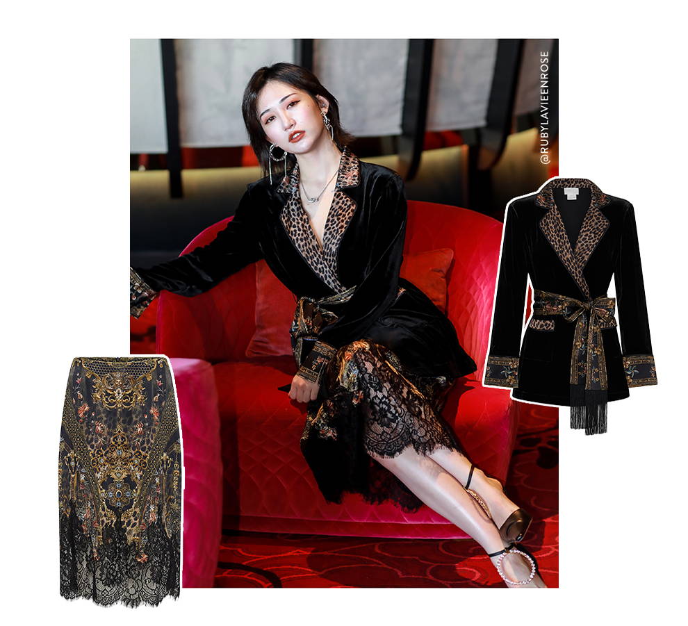  @rubylavieenrose CAMILLA abingdon palace velvet jacket, camilla velvet jacket, camilla leopard print skirt